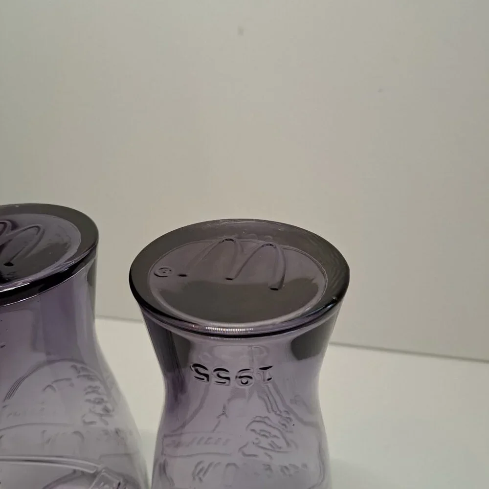McDonalds Limited Edition 1955 Coca-Cola Purple Glasses‎ Set of 2 6